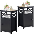 Light Blue Set of 2 Night Stand with Storage Cabinet N827894