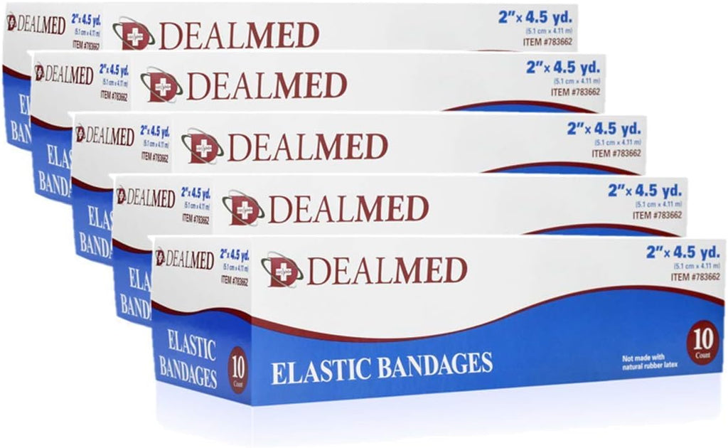 Compression Bandages with Clip Closure, Case of 50 Rolls, 6" x 4.5 Yd. Each X6269