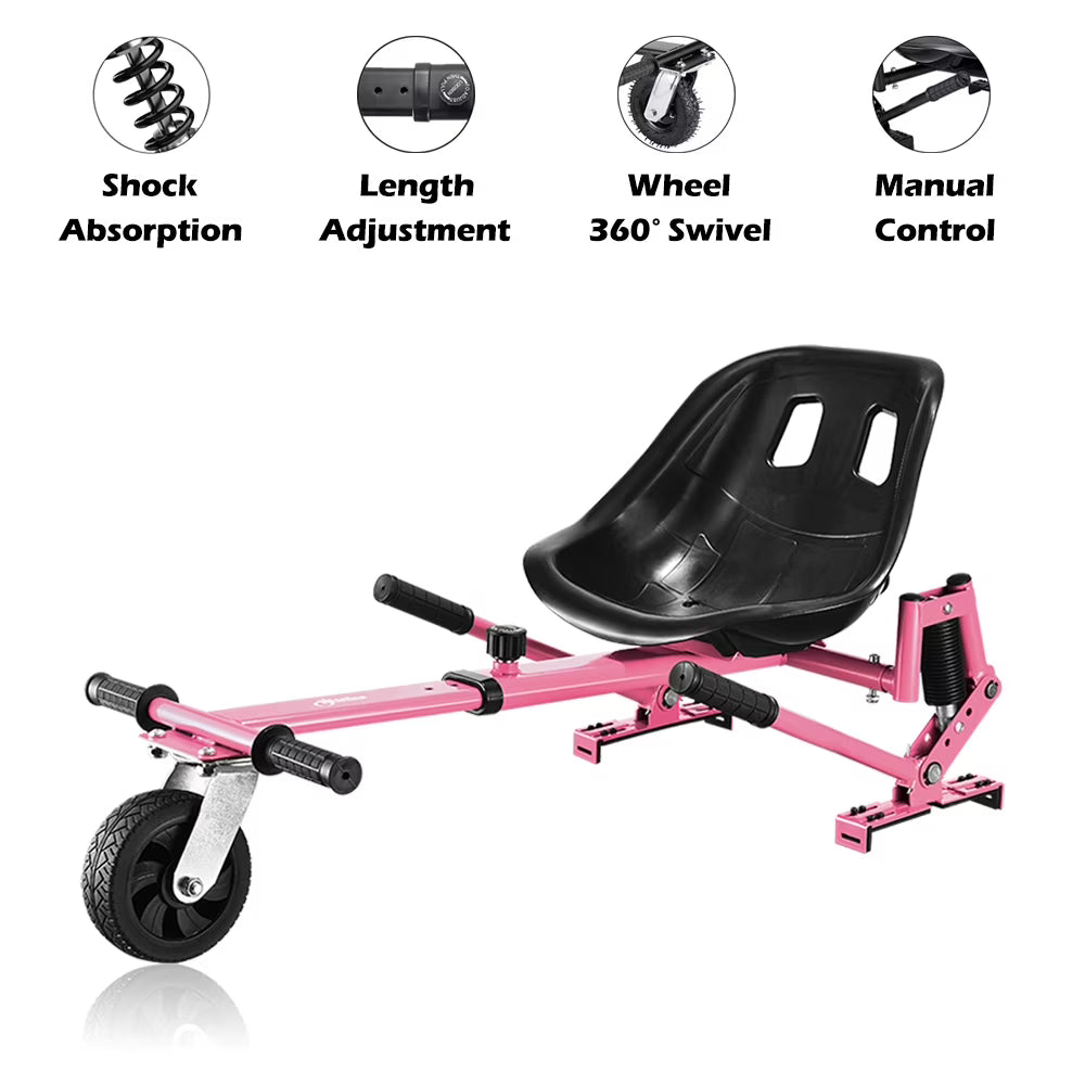 Pink Hoverboard Go Kart Seat Attachment Conversion Kit F88348