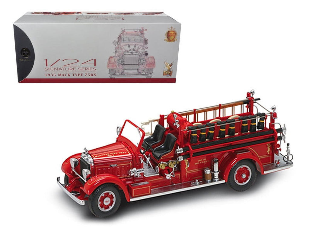 Red 1/24 Diecast Fire Engine Truck Model S885