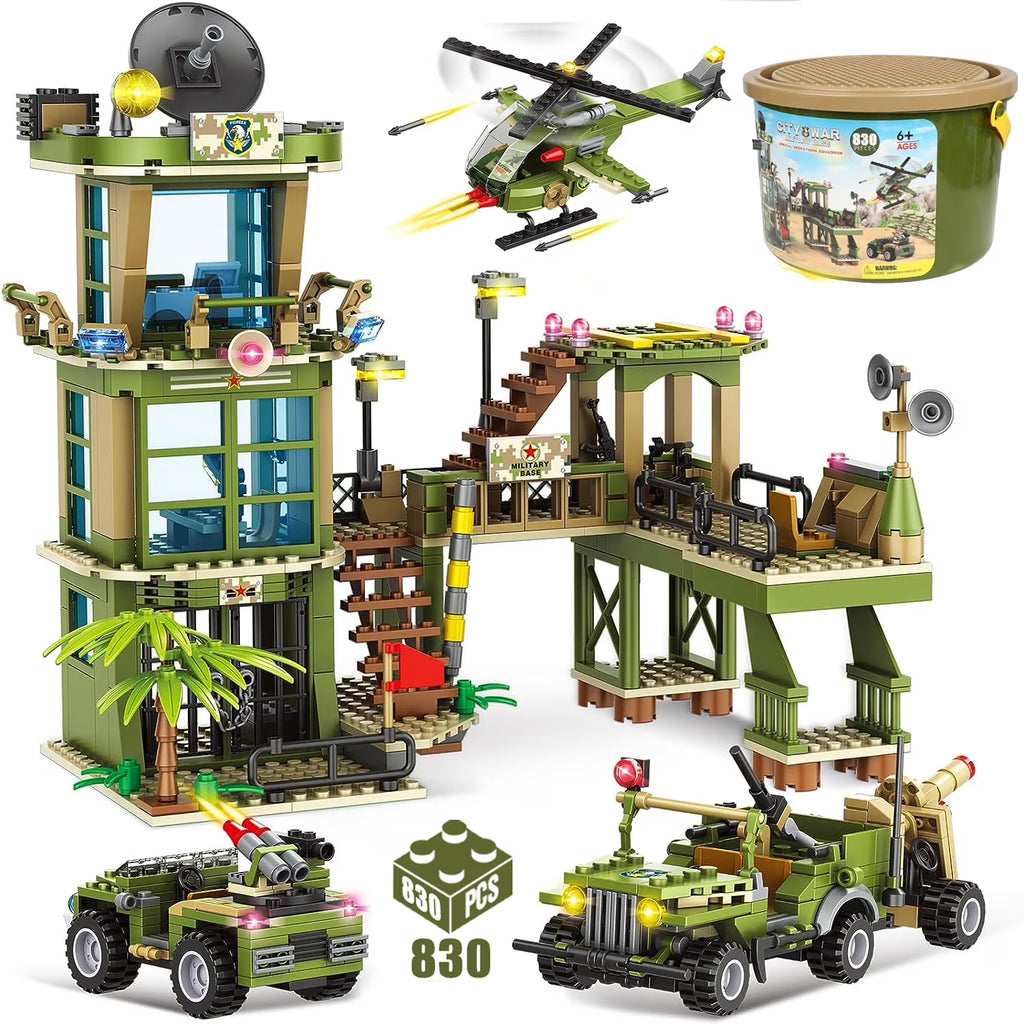 830 Pieces Green STEM Building Toy Building Blocks Set T6991