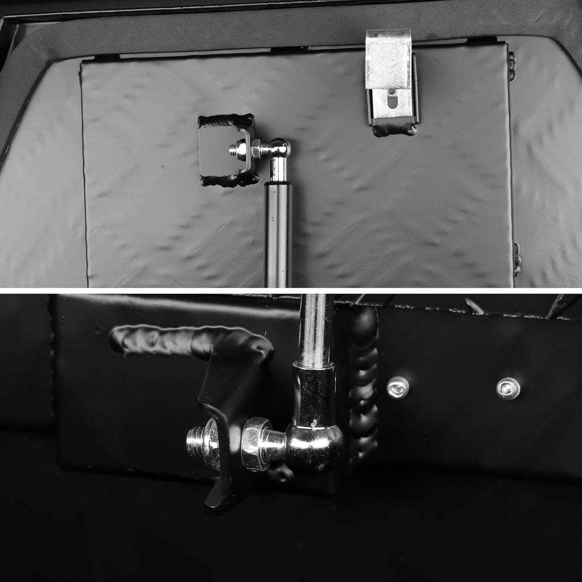 Black Aluminum Underbody Tongue Tool Box Trailer Storage with Lock H97892