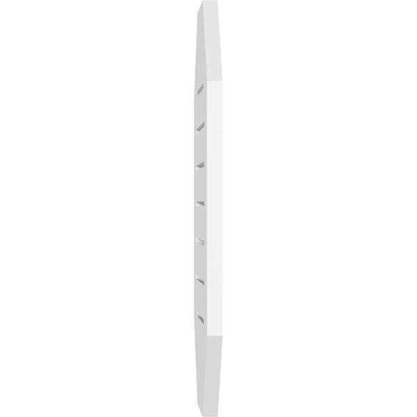 26x22W x 34x22H Vertical Elongated Octagon Surface Mount PVC Gable Vent C1429