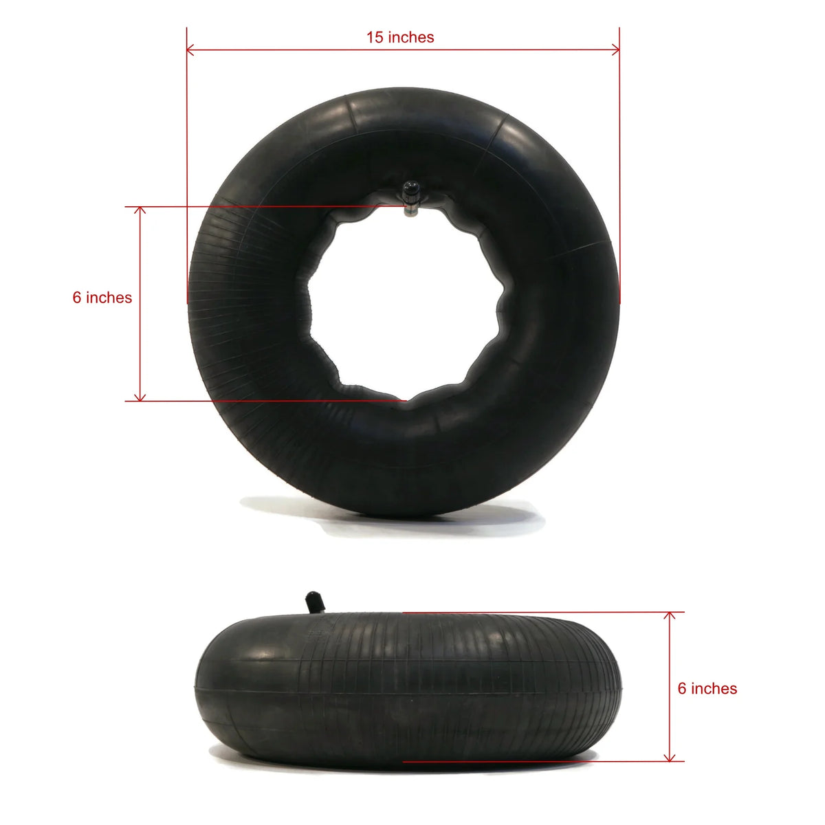 (2) Tire Inner Tubes 15x6x6 TR13 Straight Valve Stem Z2455