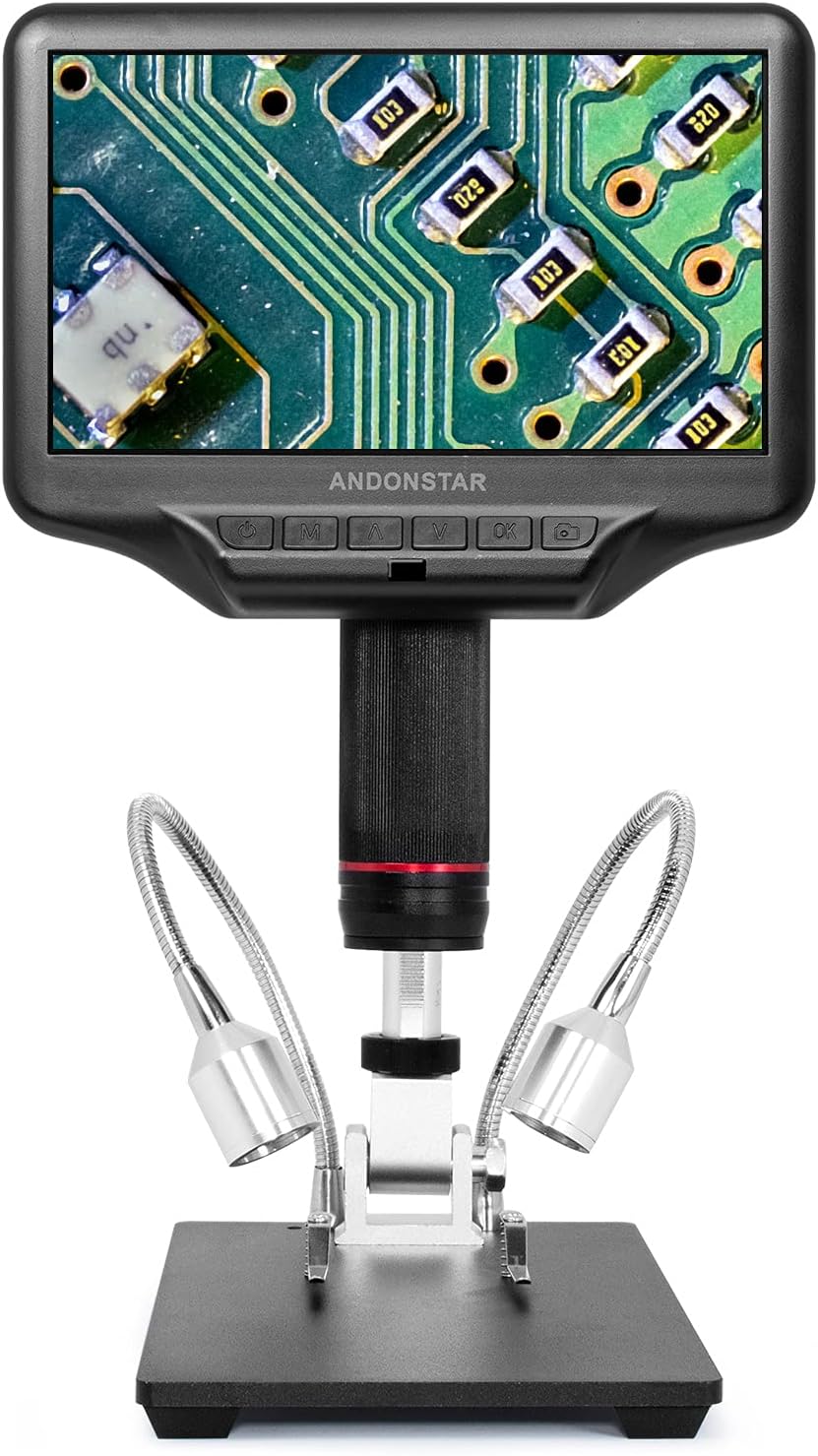 1080P 4MP Digital Microscope with 7-inch HD LCD Display and 270X Magnification V494