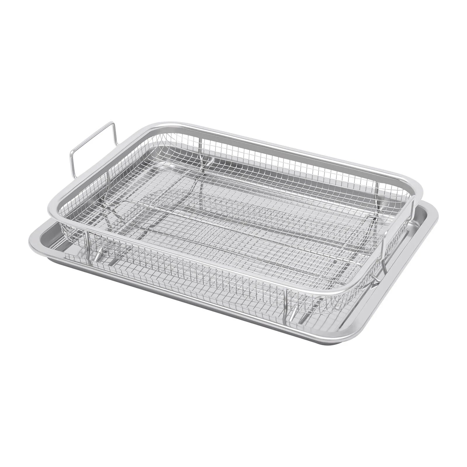 Stainless Steel Non-stick Air Fryer Basket 2 Piece Set W49022
