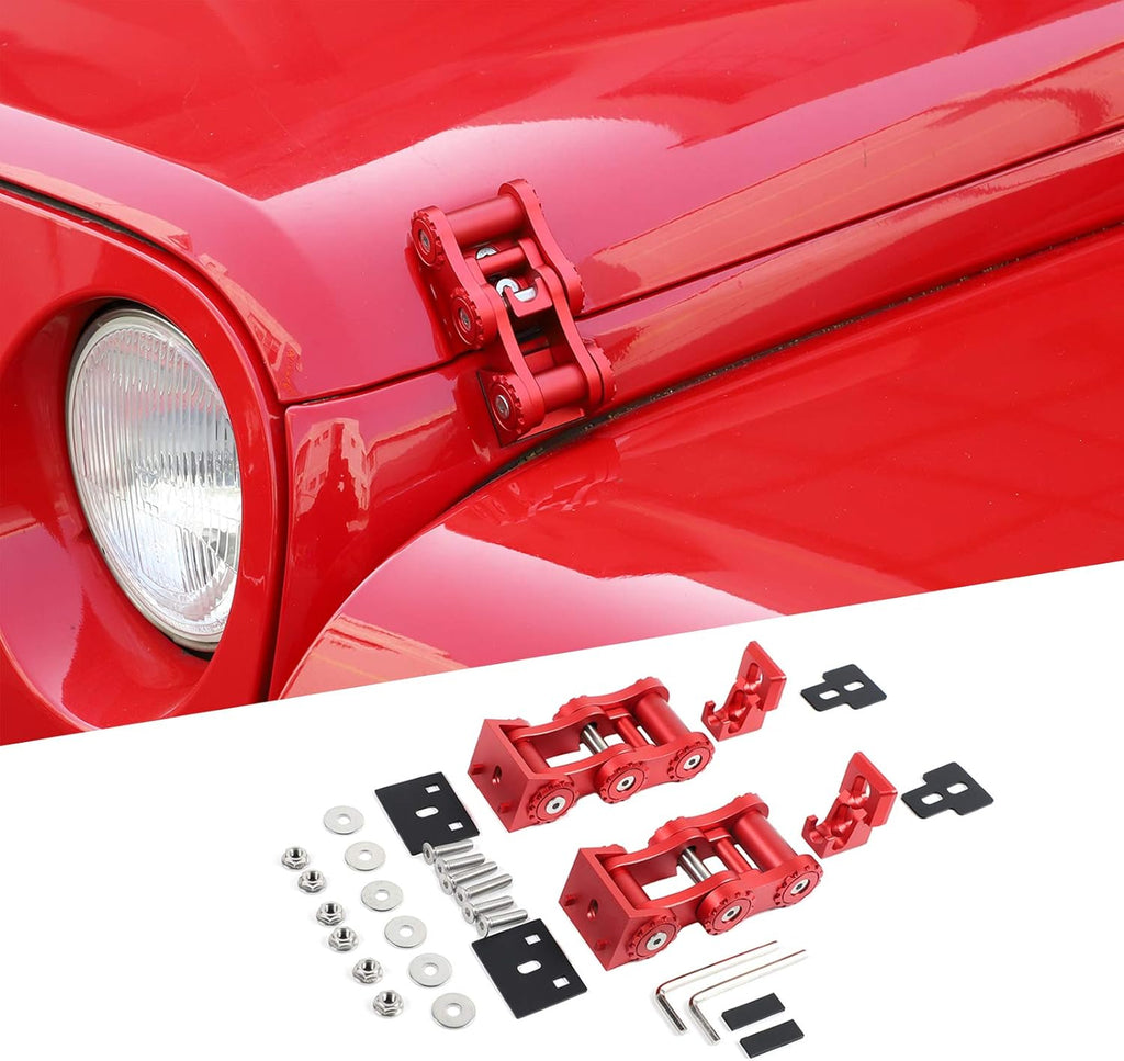 Red Stainless Steel Hood Latches Pack of 2 H331011