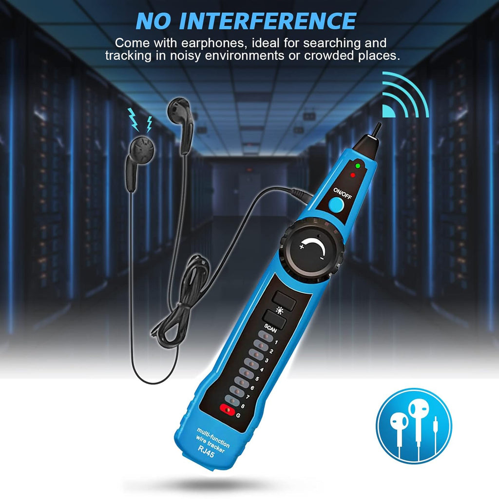RJ11 RJ45 Cable Tester Toner Ethernet LAN Tester, Pack of 2 Q765