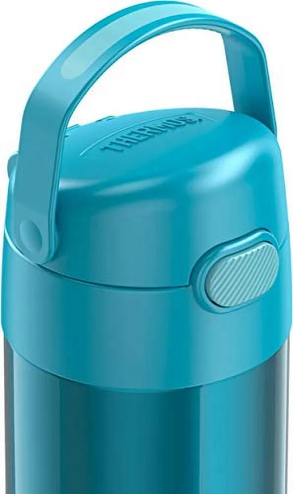 Teal 12 Ounce Stainless Steel Vacuum Insulated Kids Straw Bottle L867