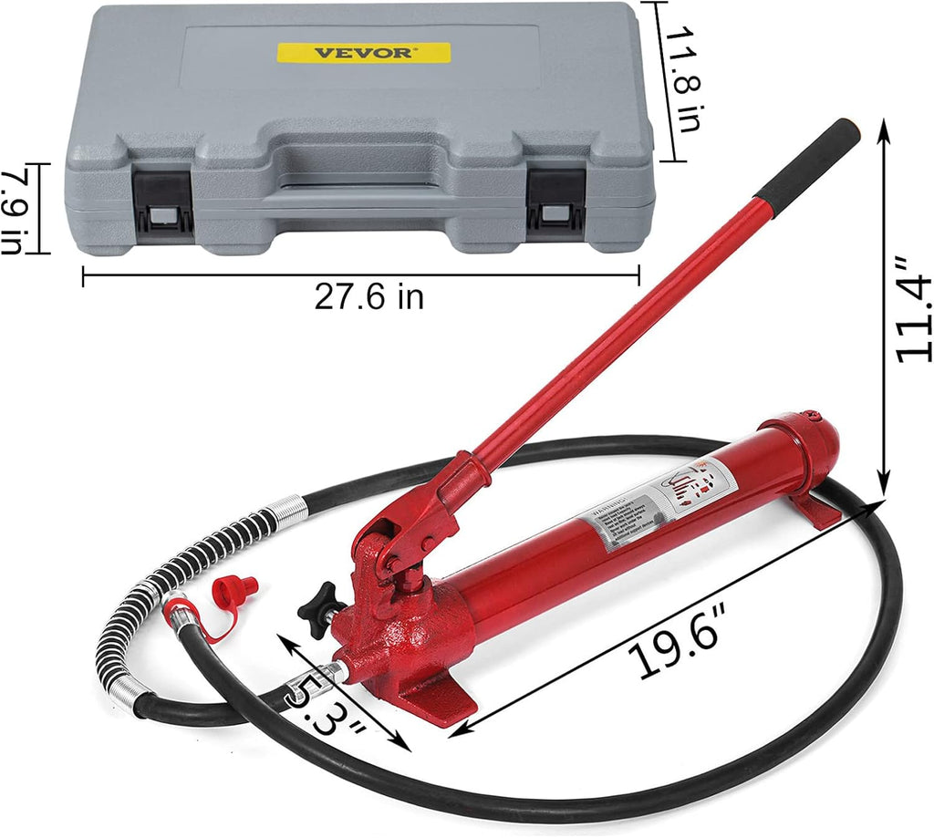 10 Ton Porta Power Kit with 78.7 inch Oil Hose Hydraulic Jack B95389