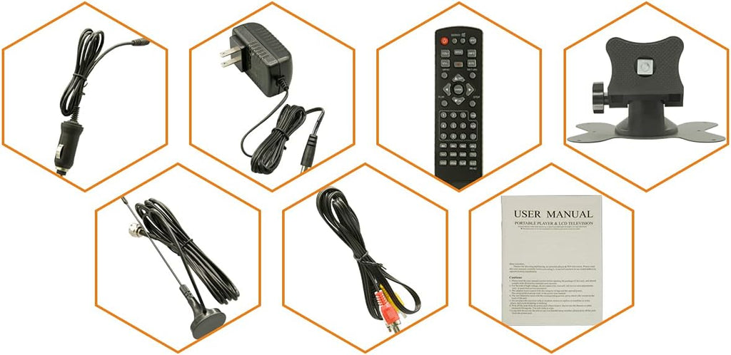 13.3 Portable Widescreen LED TV with HDMI and USB/SD Card Slot V876