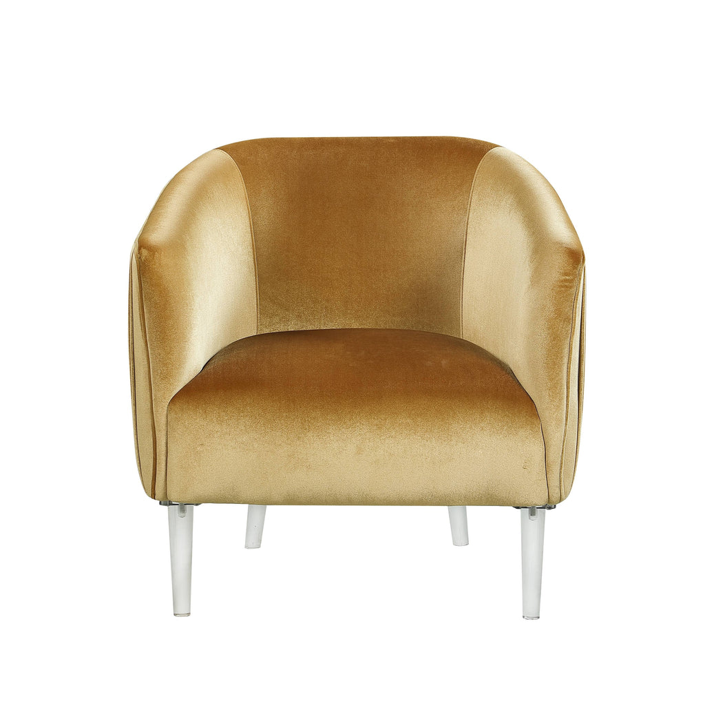 Black Velvet Curved Back Barrel Accent Chair X193086