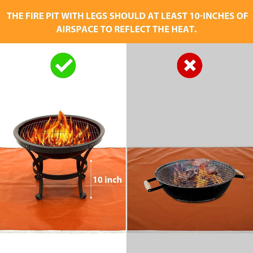 Fire Pit Mat, Flame Retardant Felt Fabric, Pack of 2 P8302