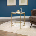 Satin Gold Round End Table S515