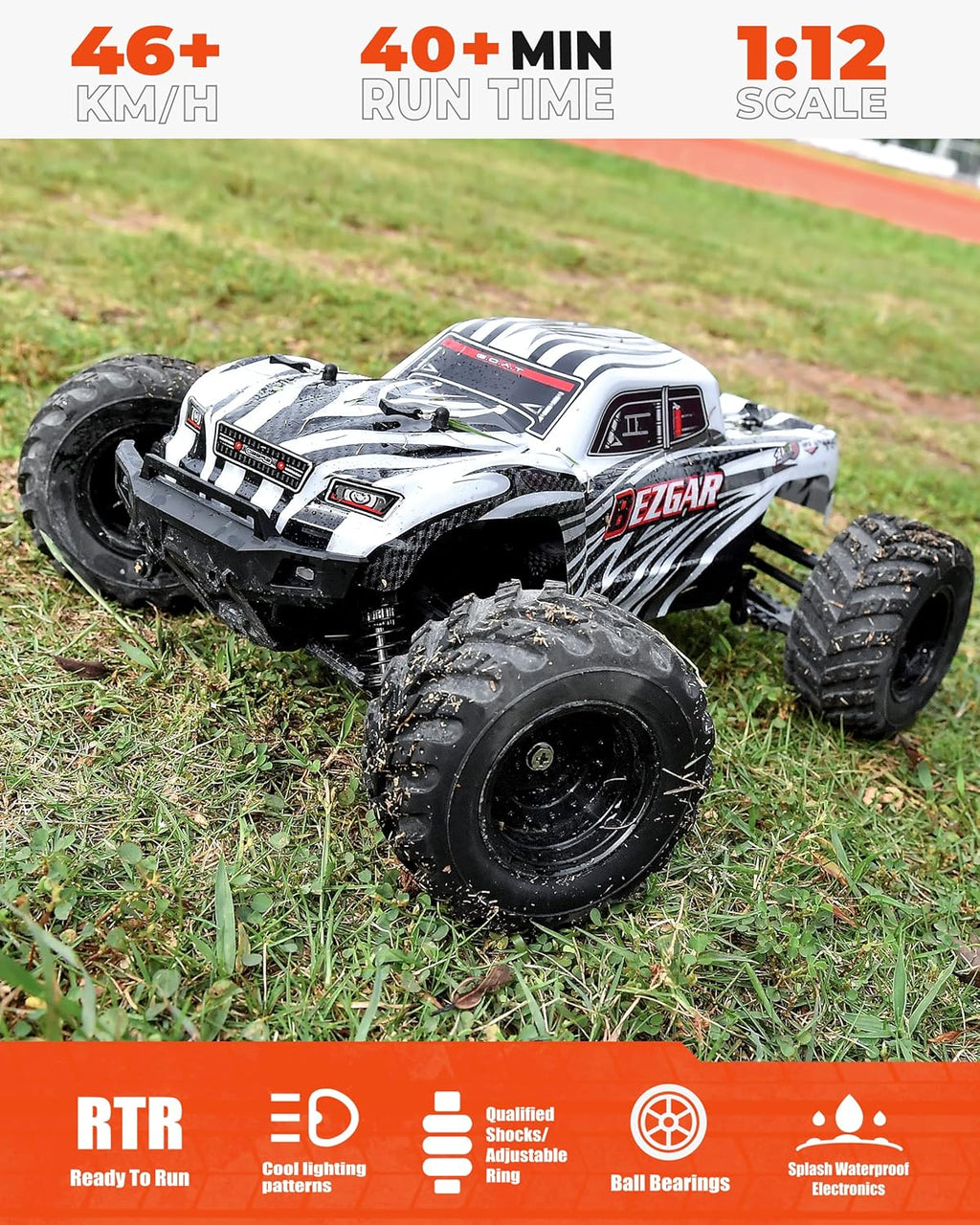 1:12 Scale 4x4 Offroad Remote Control Truck with 2 Rechargeable Batteries Y660