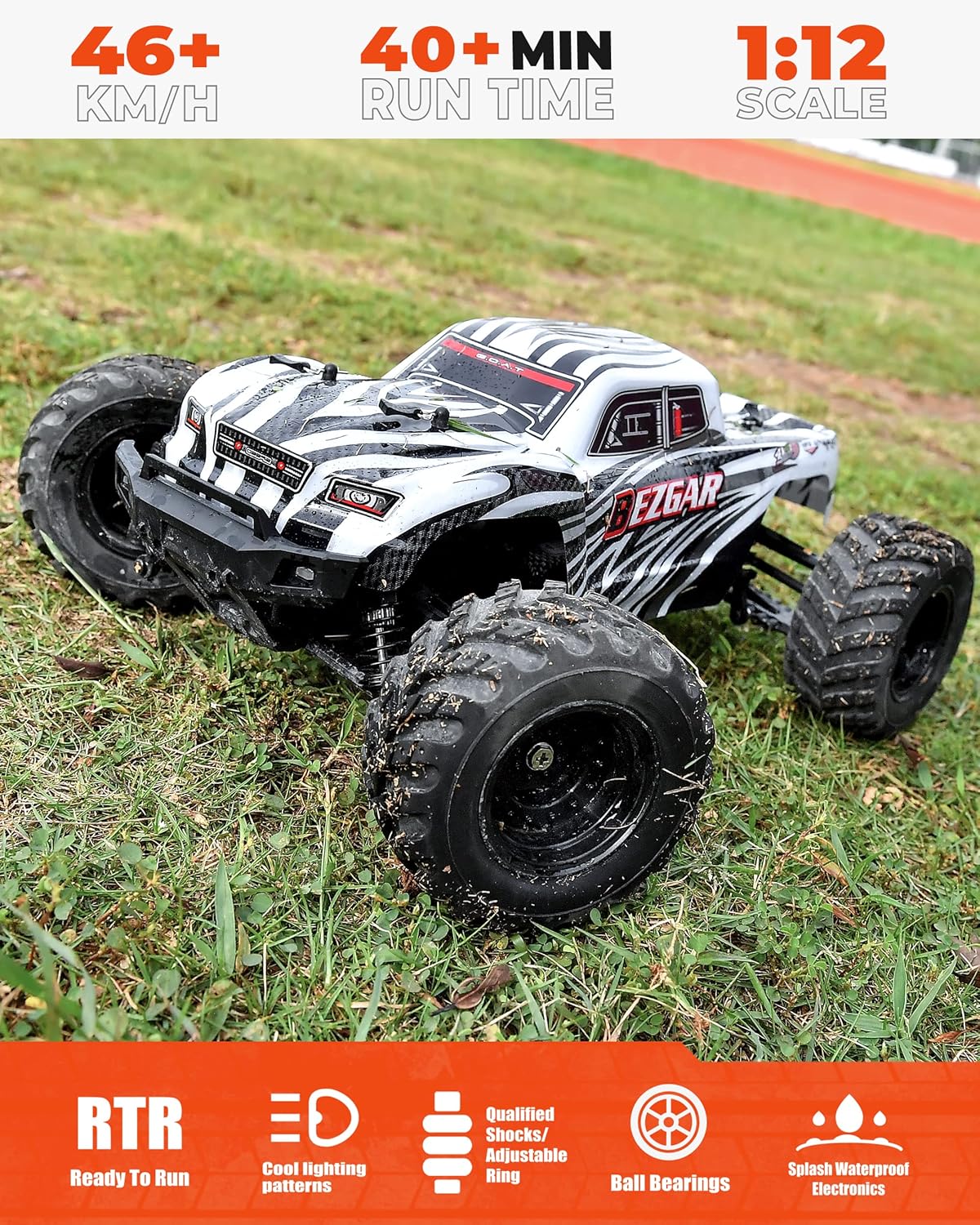1:12 Scale 4x4 Offroad Remote Control Truck with 2 Rechargeable Batteries Y660