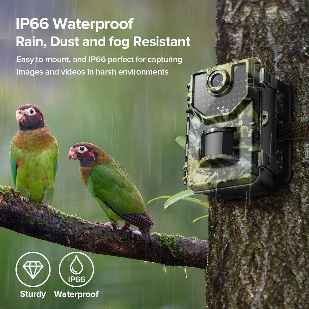 20MP Trail Camera with 120° Wide-Angle Motion Sensor and IP66 Waterproof U986011