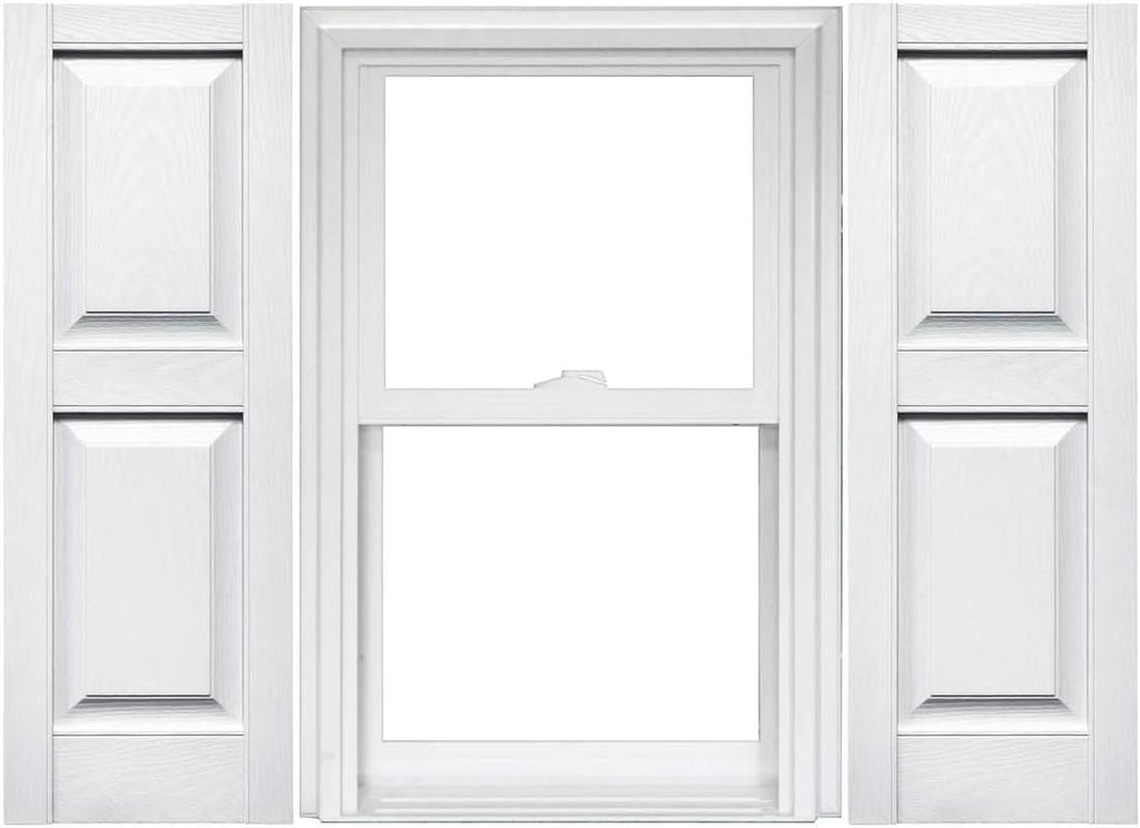 Raised Panel Vinyl Shutters (1 Pair) - 14.75 x 75 Musket Brown C21549