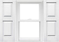 Raised Panel Vinyl Shutters (1 Pair) - 14.75 x 75 Musket Brown C21549