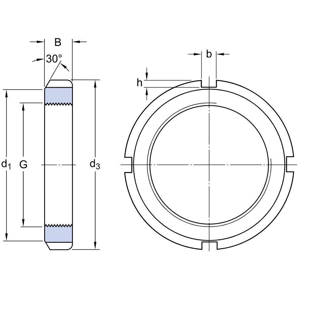 Lock Nuts 180x230x27mm E73118