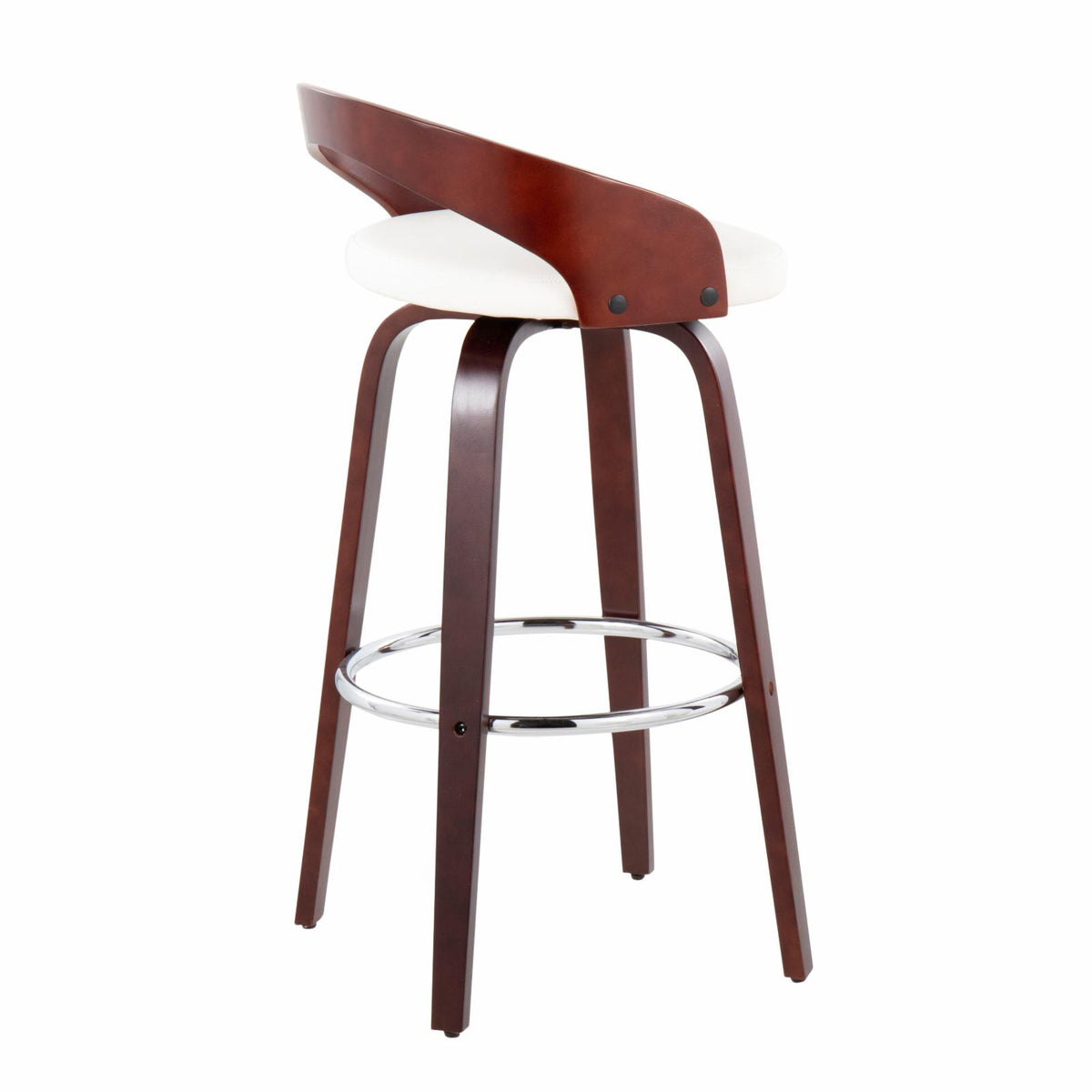 Mid-Century Modern Swivel Barstool Set Of 2 V4175