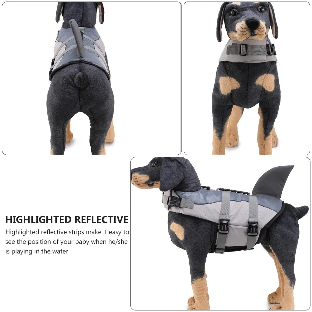 3pcs Dog Life Vest Reflective with Handle Pet Swimming Clothes L77264