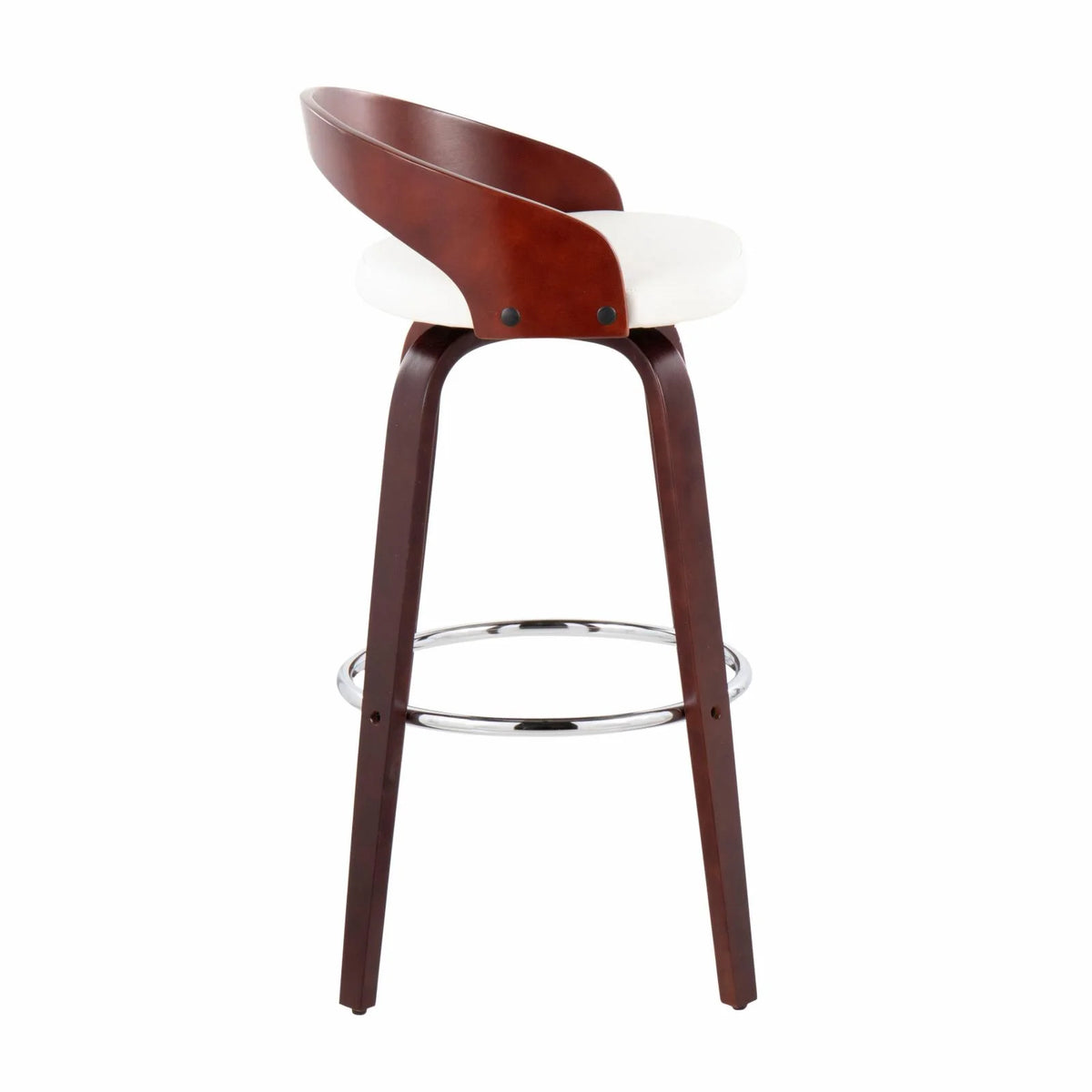 Mid-Century Modern Swivel Barstool Set Of 2 V4175