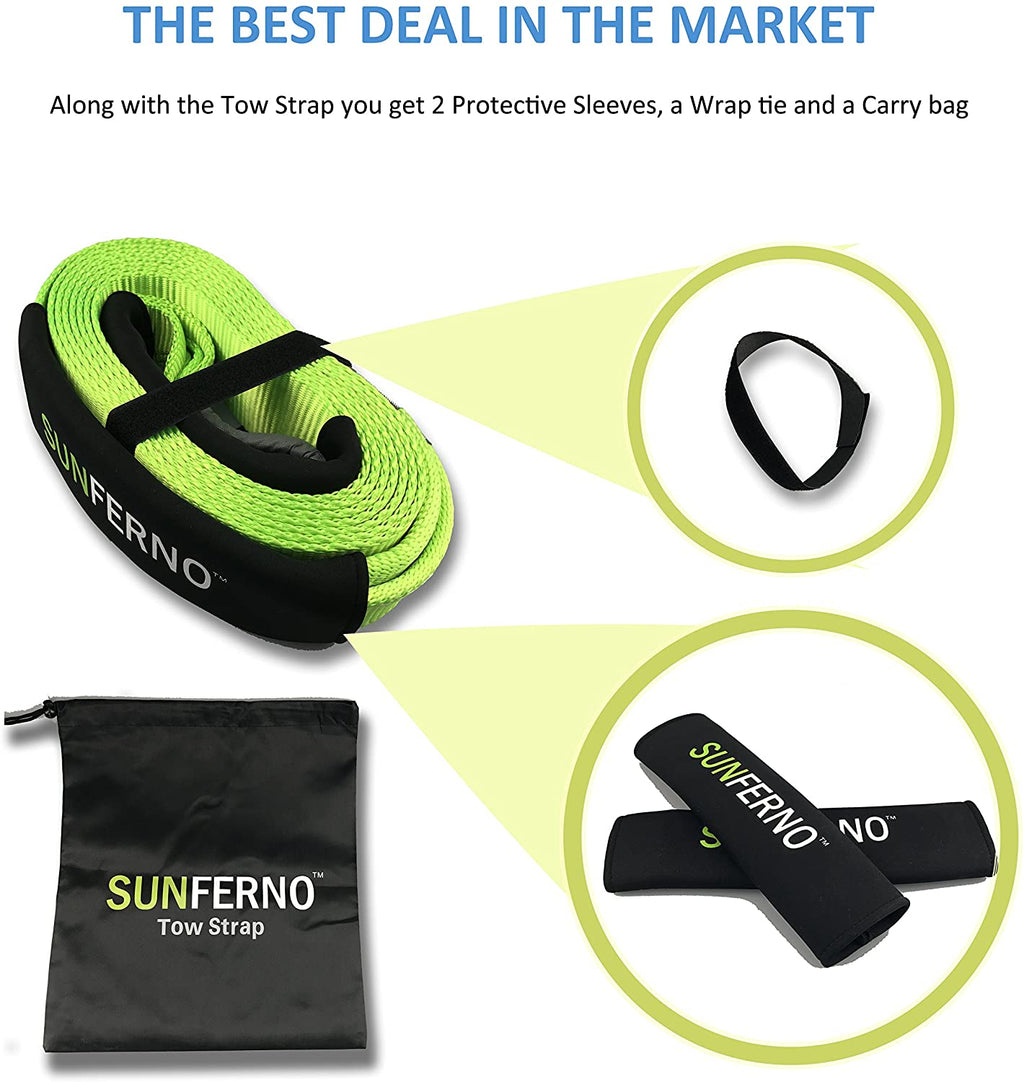 Recovery Tow Strap 35000lb Heavy Duty 3" x 20' I96128