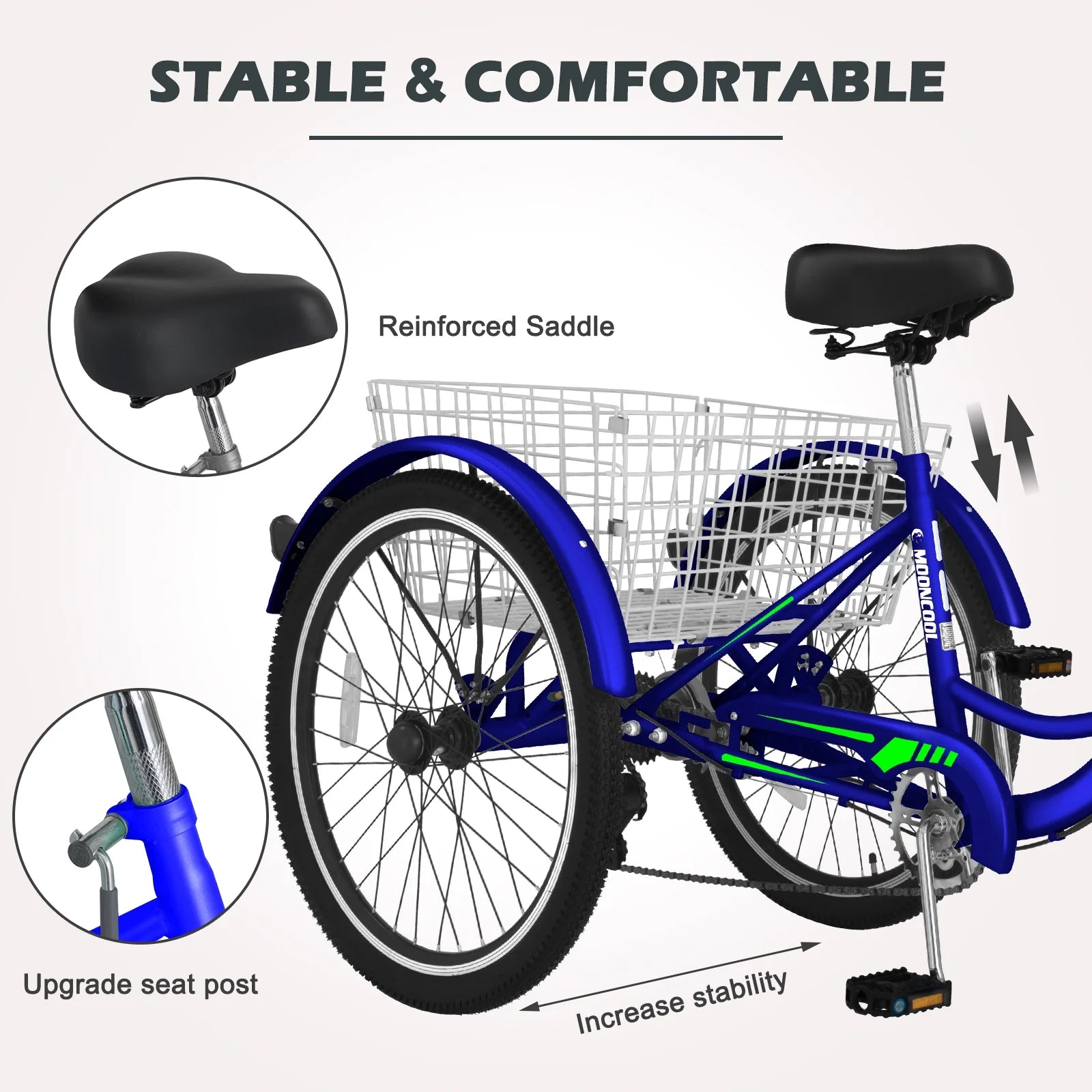 Blue 7 Speed Adult Tricycle I620848