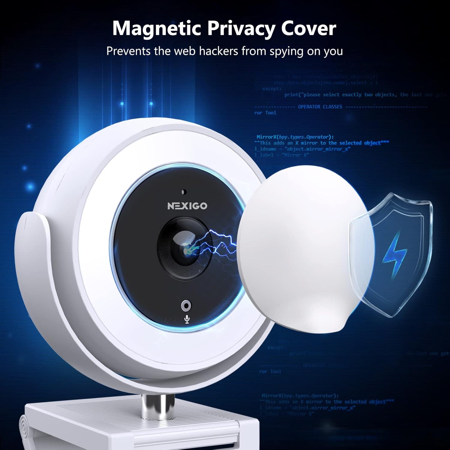 White Pack of 2 1080P Webcam with Remote Control J856850