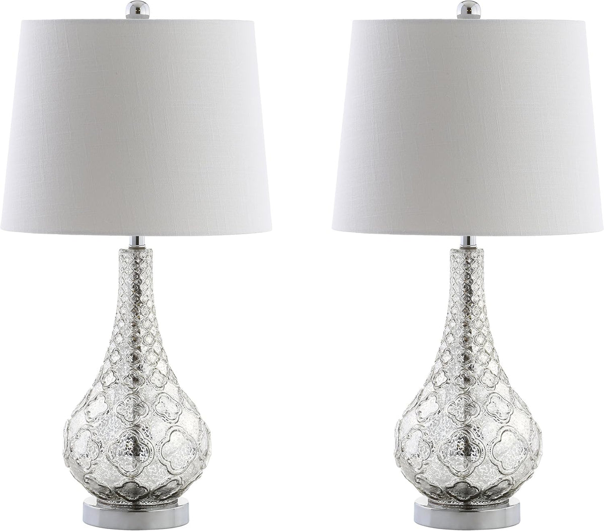 Mercury Silver Glass LED Lamp T37262