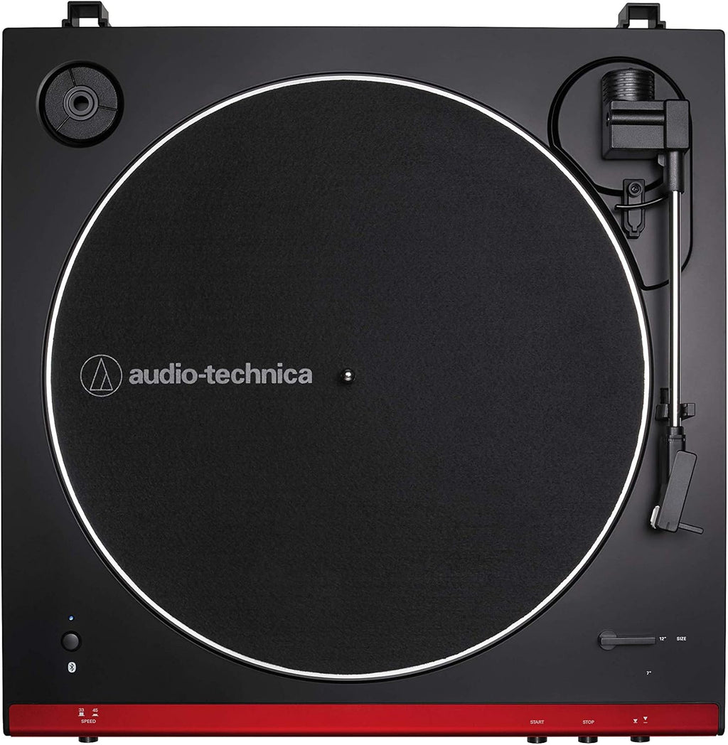 Red/Black Bluetooth Belt-Drive Stereo Turntable W38813