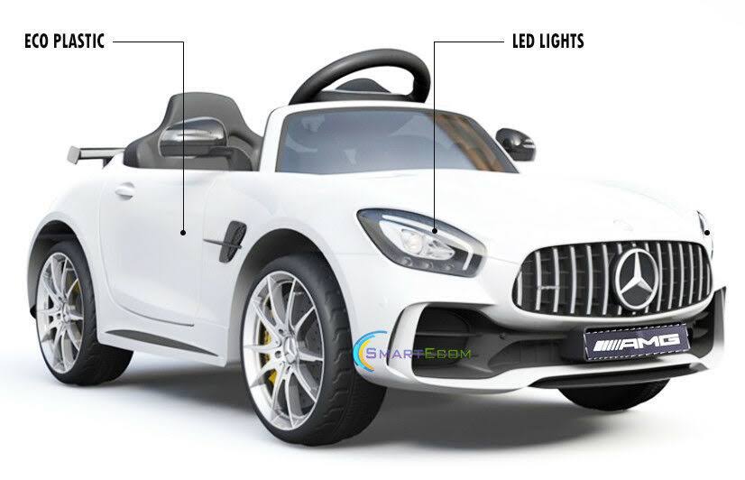 White 12V Ride on Car with Remote Control K7799