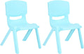 Light Gray Stackable Plastic Kids Learning Chairs (2-Pack) A3924