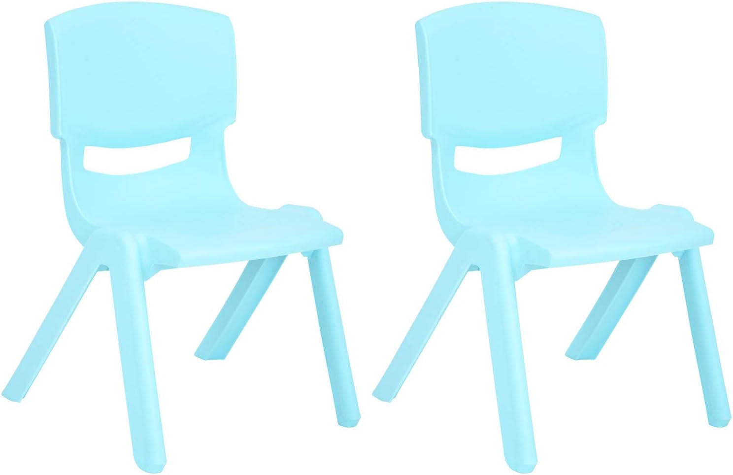 Light Gray Stackable Plastic Kids Learning Chairs (2-Pack) A3924