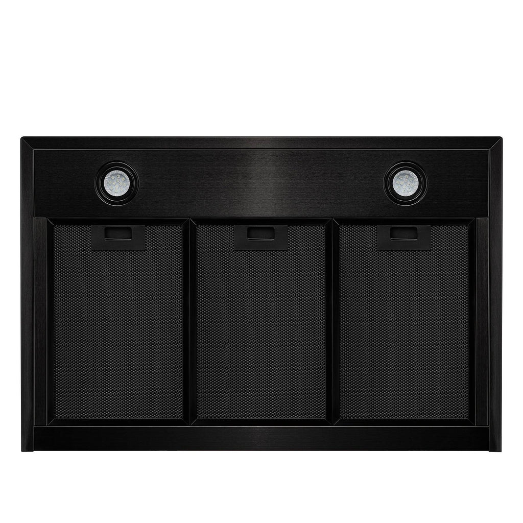 Black Stainless Steel Wall Mount Kitchen Range Hood with Touch Panel X84081
