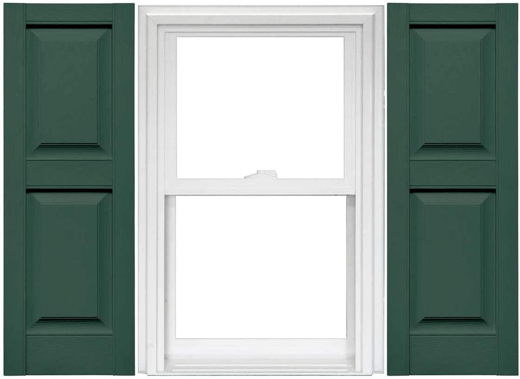 Raised Panel Vinyl Shutters (1 Pair) - 14.75 x 75 Musket Brown C21549