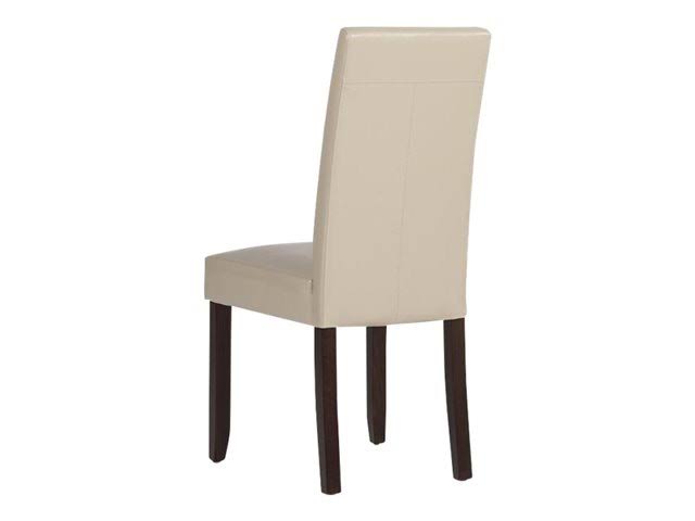 Faux Leather Parson Dining Chair, Satin Cream, Set of 2 Q325866