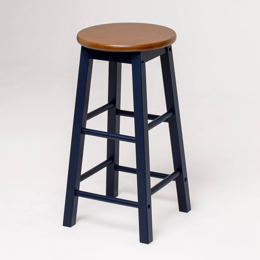 Black Round Acacia Counter Stool X420