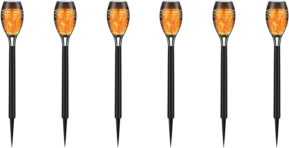 12 Pack Solar Torch Light with Flickering Flame C555639