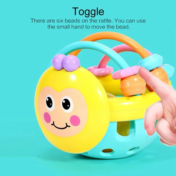 Rattle Ball Sensory Teether Toy Silicone Non-Toxic BPA Free Baby Educational Toy L834