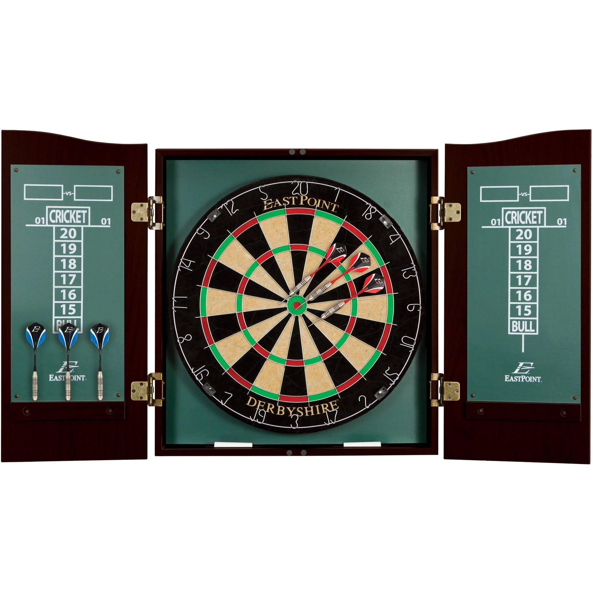 Derbyshire Dartboard & Cabinet Set Z65704