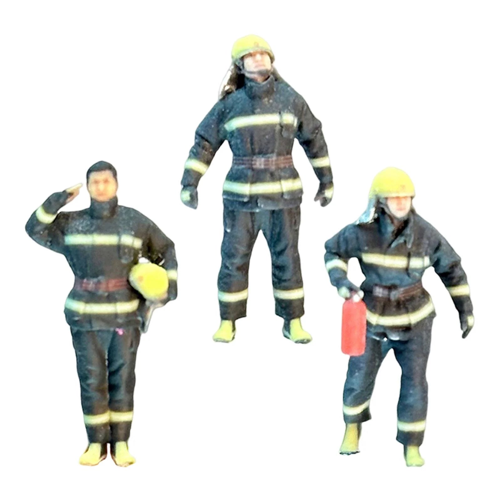 64th Firefighter Model Tiny People Model for Dollhouse C1660