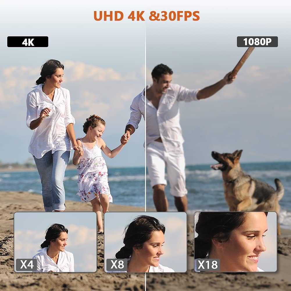 4K 48MP WiFi Camcorder with Touch Screen IR Night Vision J6592