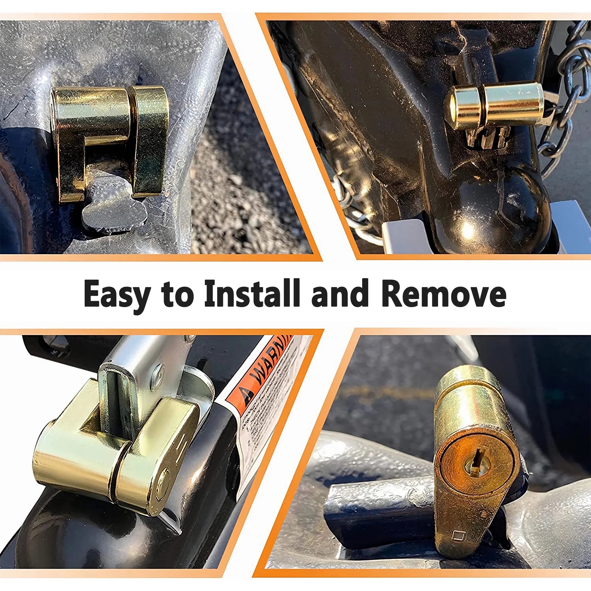 Trailer Hitch Security Lock Set with Pin Lock, Share 2 Keys B589904