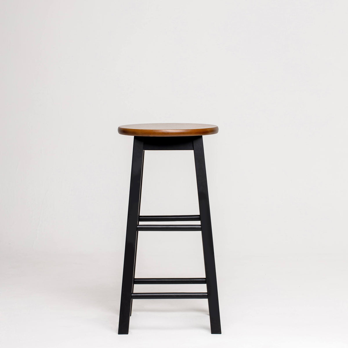Black Round Acacia Counter Stool X420
