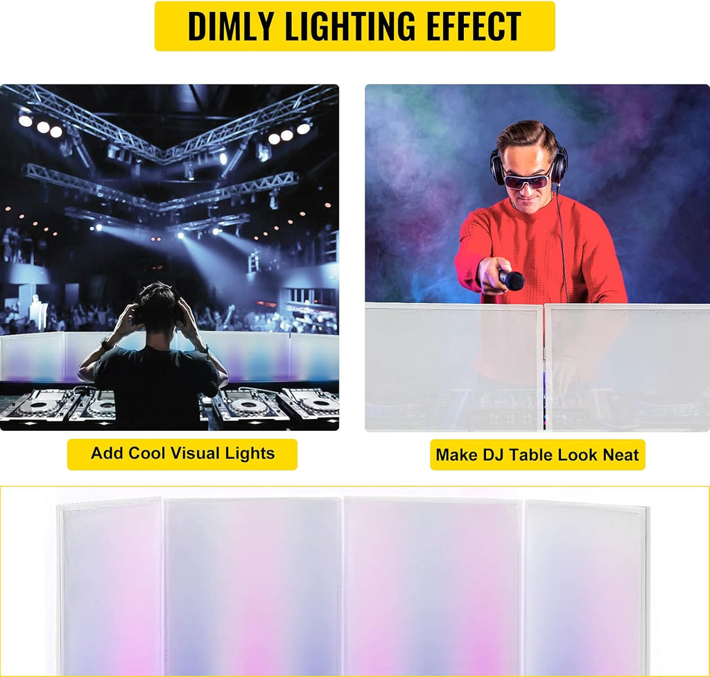 White and Black Portable DJ Facade Booth with Travel Bag X719