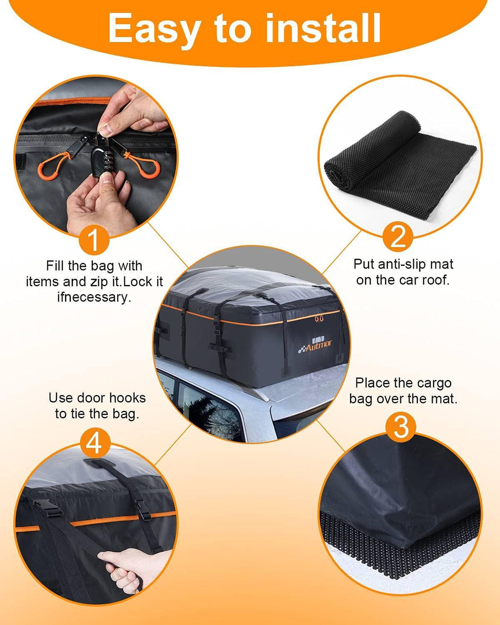 Rooftop Cargo Carrier, 20 Cubic Feet, Black V520522