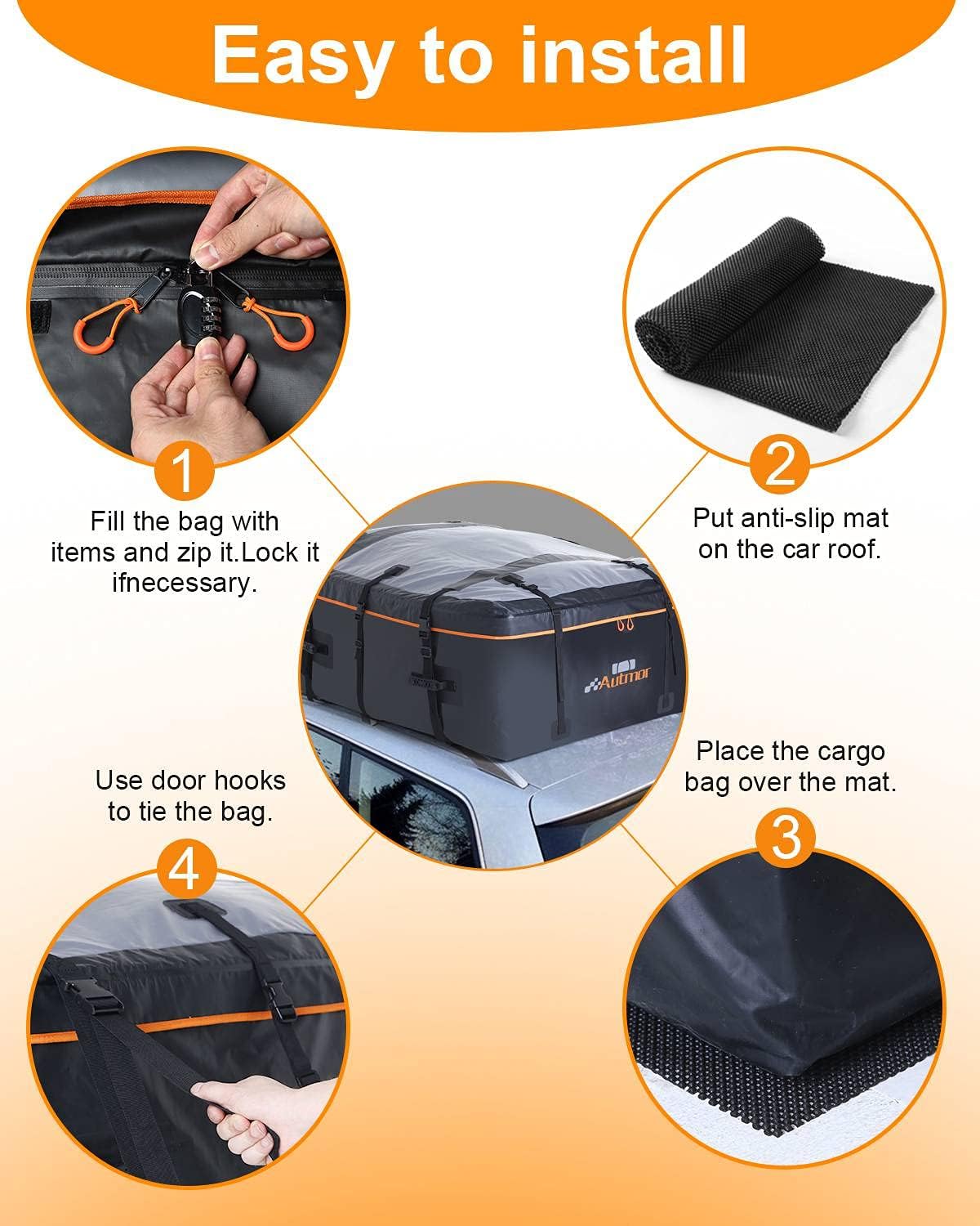 Rooftop Cargo Carrier, 20 Cubic Feet, Black V520522