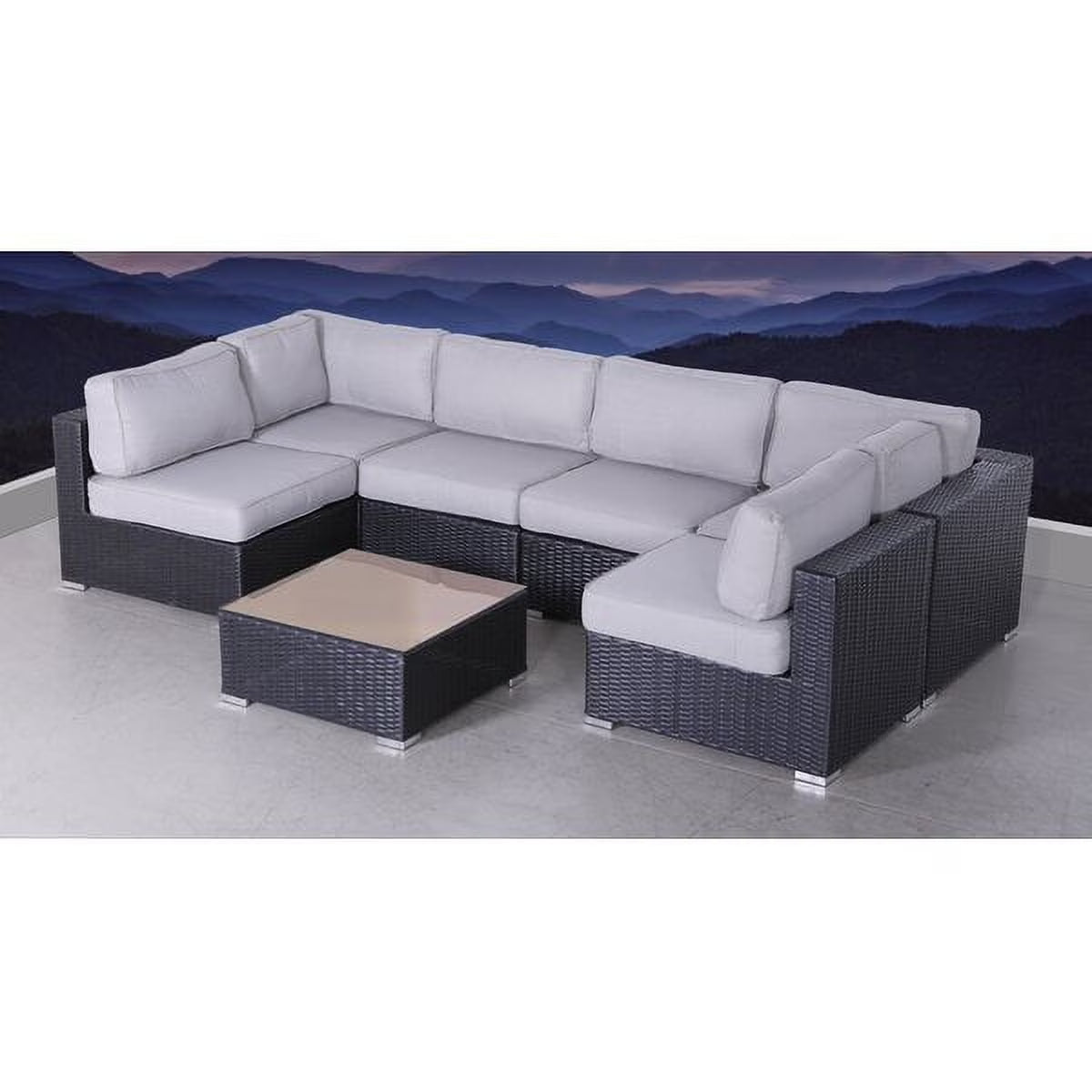 7 Piece Sectional Seating Group with Cushions C998475